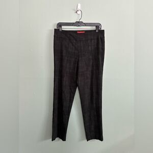 507 Krazy Larry Black Shadow Pull On Straight Ankle Pant Sz 10